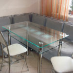 Transparent tempered glass worktop