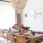 Wicker chair backs on a metal frame