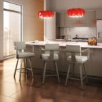 Kitchen design with red lights