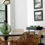 Wicker furniture in the interior of the kitchen