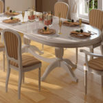 Striped upholstered kitchen chairs