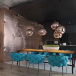 Turquoise upholstery