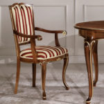 Classic striped upholstered chair