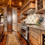 Narrow path on the kitchen floor