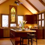 Stained glass on the kitchen window