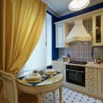 Perdelă galbenă din material gros