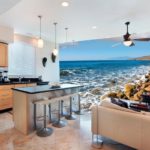 Papier peint 3D à l'intérieur d'une cuisine moderne