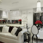 Canapé rembourré blanc