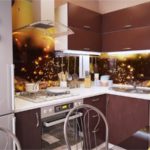 Concevez une cuisine moderne avec un tablier imprimé photo