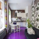 Revêtement de sol violet