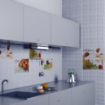 Fachadas lisas de un juego de cocina