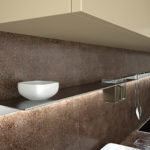 Balustrade étroite sur le mur de la cuisine