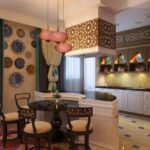 การออกแบบดั้งเดิมของห้องครัวที่ทันสมัย