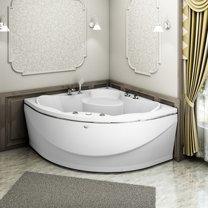 Jacuzzi dans la salle de bain.