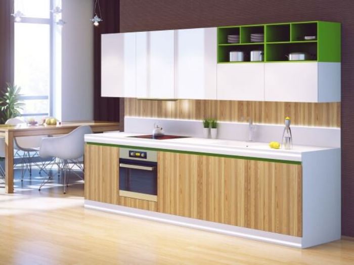 Dapur plastik putih.