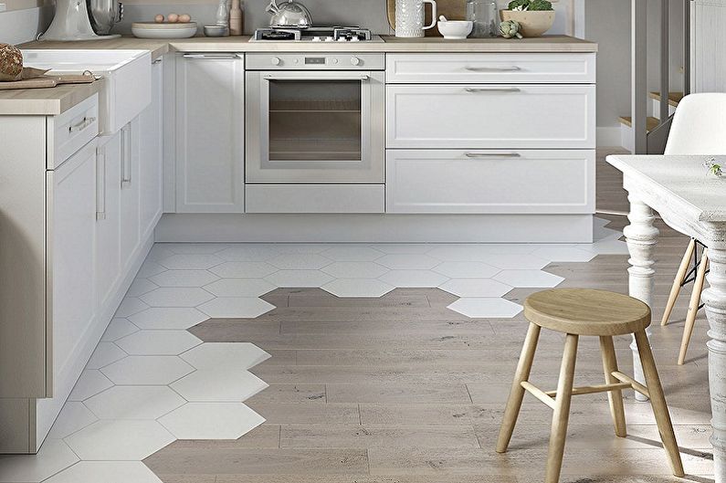 Zoning a small kitchen floor