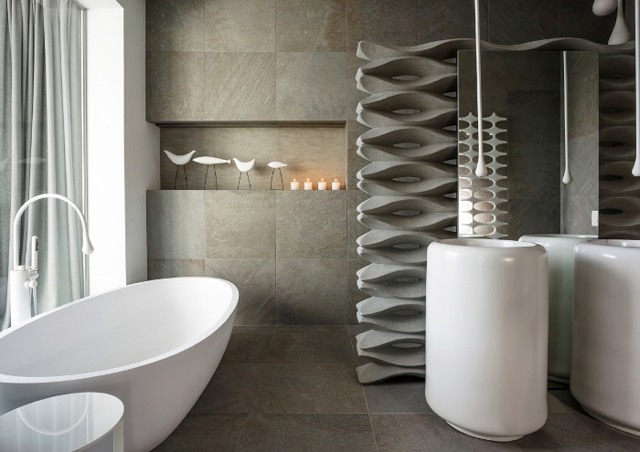 Finition de la salle de bain.