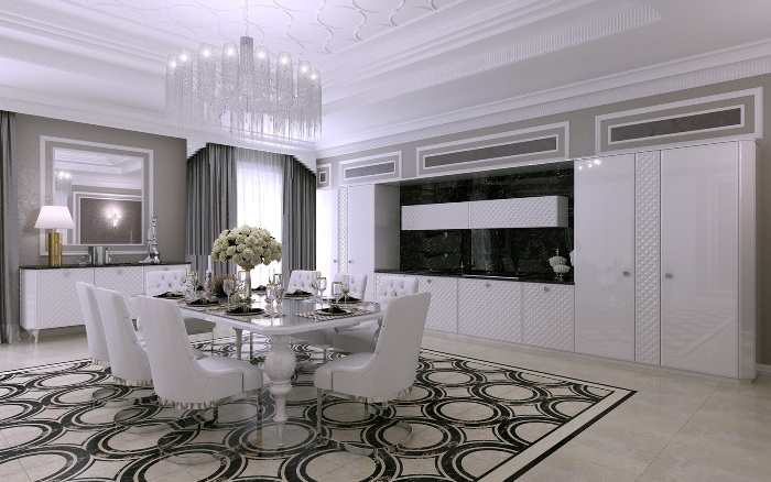 Cuisine moderne blanche.