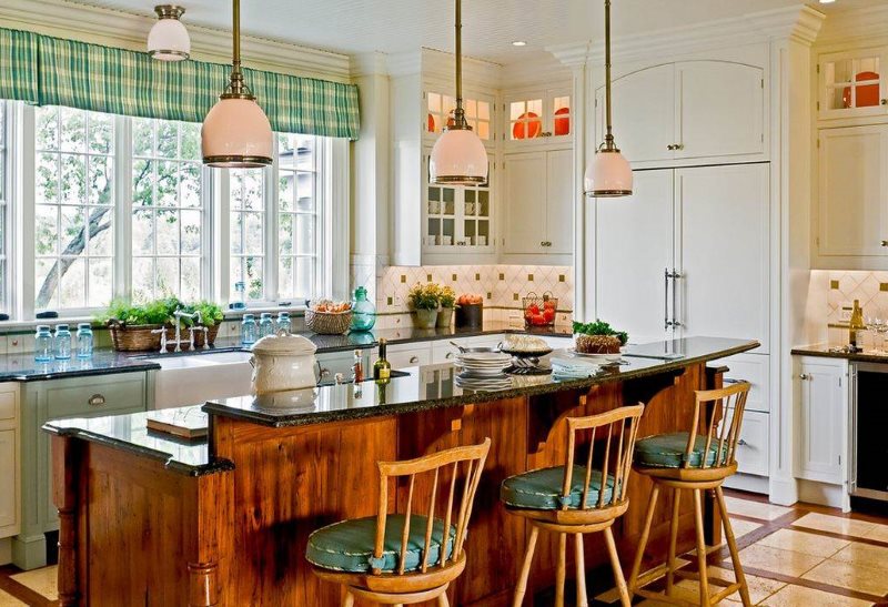 เกาะบาร์ในห้องครัวสไตล์คันทรี