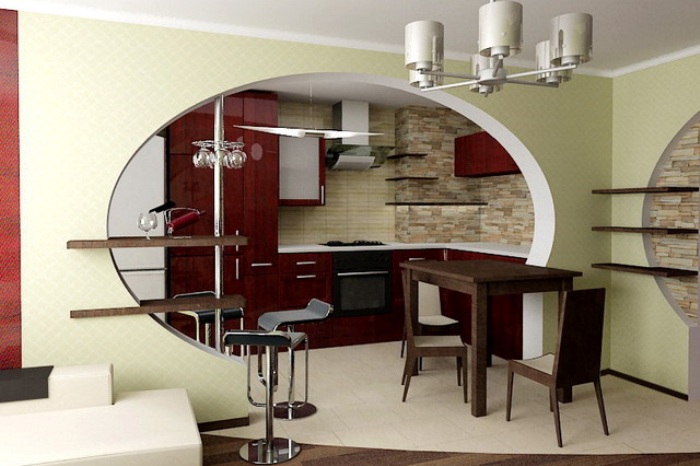 Arche dans le salon.