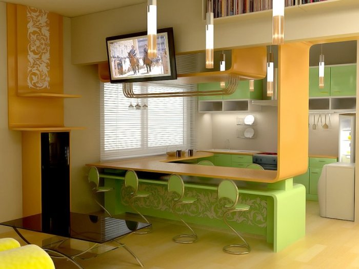 Olive clair à l'intérieur.