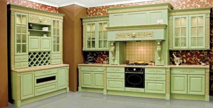 Dapur gaya Provence.