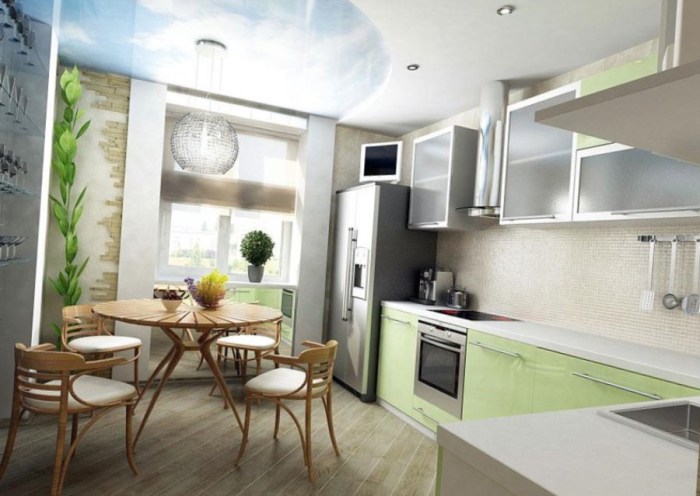 Cuisine avec balcon 9m2. m