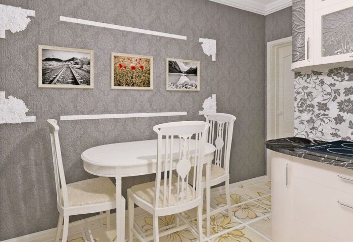 pictures in the kitchen.