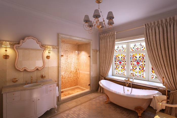 Lustre pour la salle de bain.