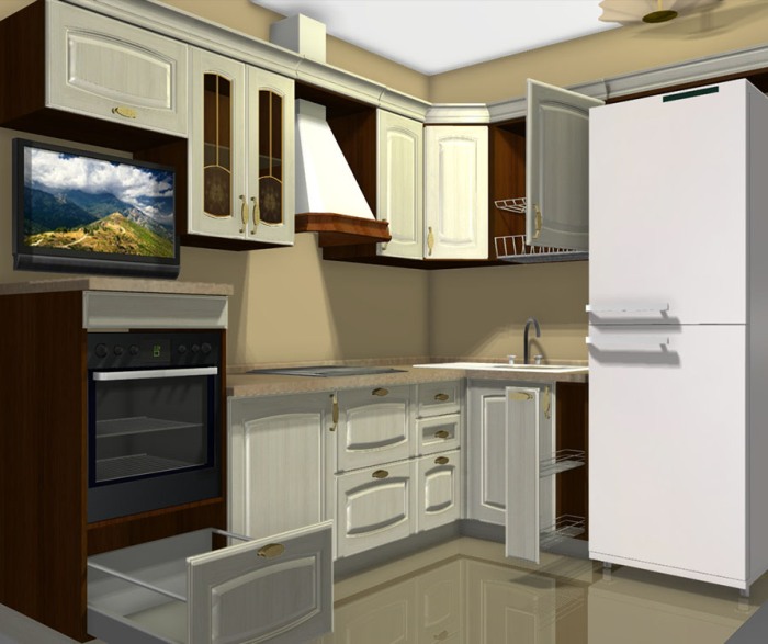 Σχέδιο σχεδιασμού της κουζίνας.