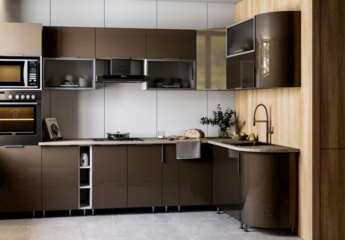 Nhà bếp bóng loáng.