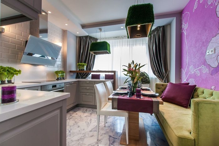 Cuisine avec canapé.