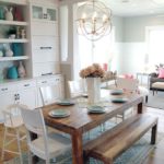 Original lamp over a wooden table