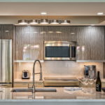 flat lights on the kitchen ceiling