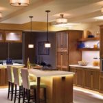 Kitchen design with pendant lights