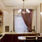 Curtain in the kitchen window