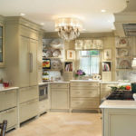 Wooden furniture in the kitchen of a country house