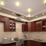 Wall mounted cabinets in brown