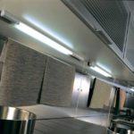 Backlight on the bottom of the kitchen cabinet