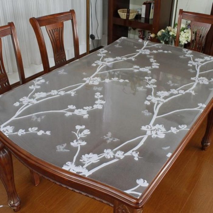 Tablecloth with a pattern.