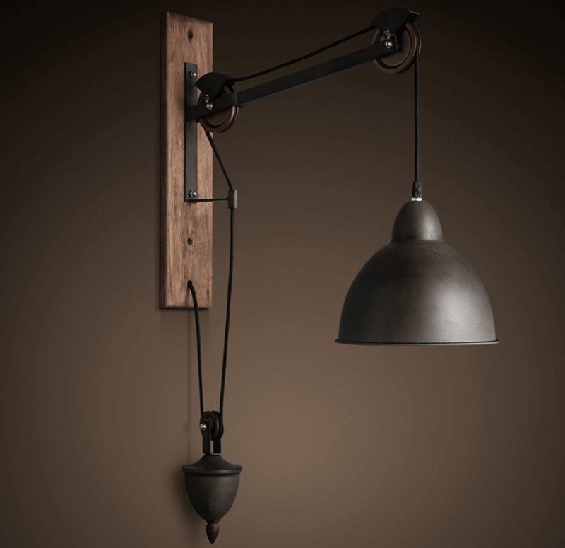 Vintage lamp with height adjustment