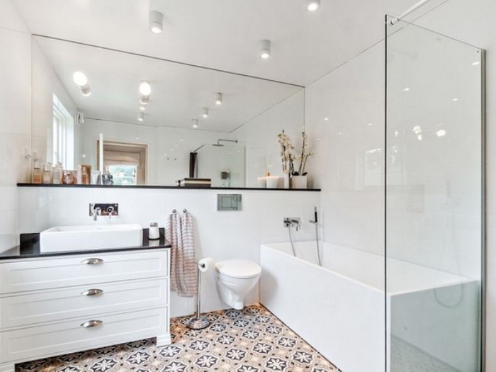 Salle de bain scandinave.