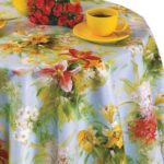 Nappe en toile cirée avec de belles fleurs