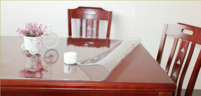 Silicone backing on the table.