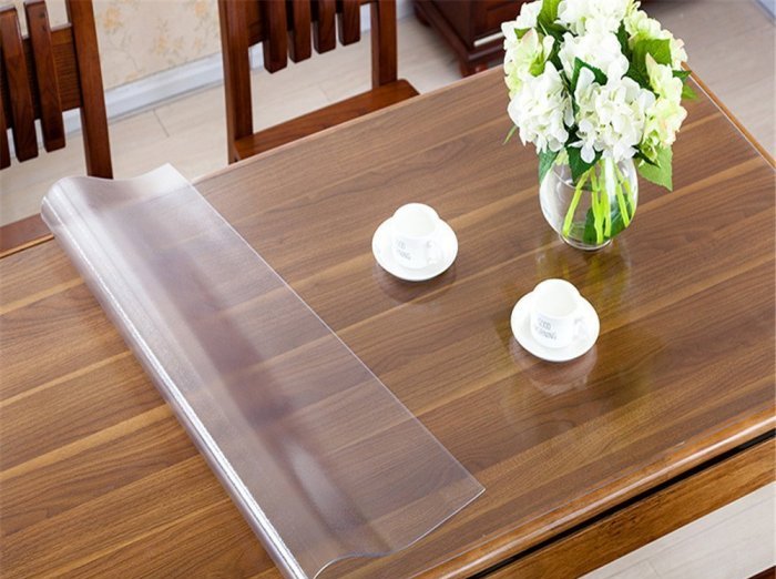 Tablecloth in the kitchen.