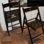 Scaun pliabil din șipci de lemn