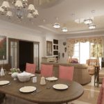 Rosa Rückenlehnen von Küchenstühlen