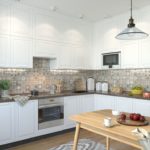 Eckkopfhörer mit Schränken an der Decke