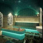 Éclairage de salle de bain de style turc