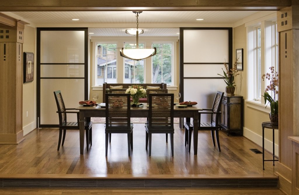 Oriental-style dining area